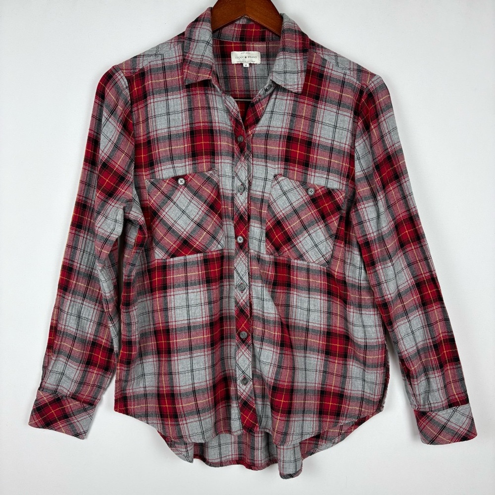 Lucky Brand Button Down Plaid‎ Shirt